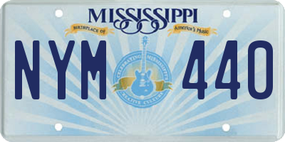 MS license plate NYM440