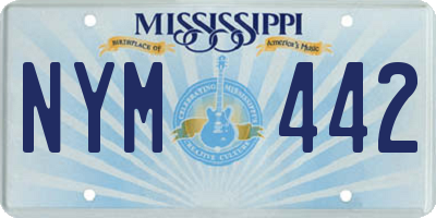 MS license plate NYM442