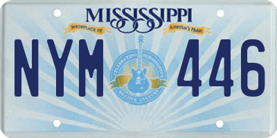 MS license plate NYM446