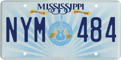 MS license plate NYM484