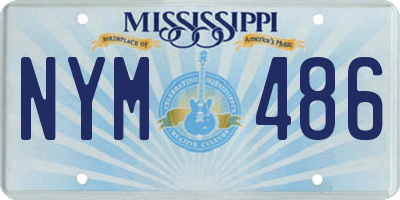 MS license plate NYM486