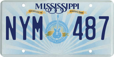 MS license plate NYM487
