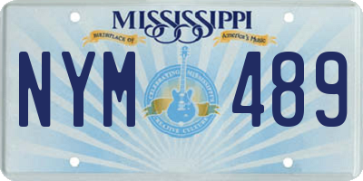 MS license plate NYM489