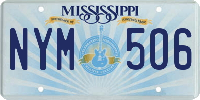 MS license plate NYM506