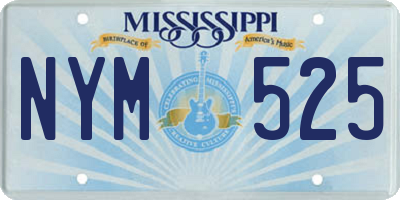 MS license plate NYM525