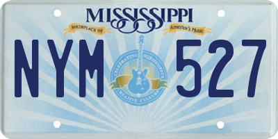 MS license plate NYM527