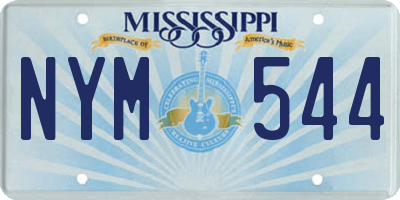 MS license plate NYM544
