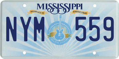 MS license plate NYM559