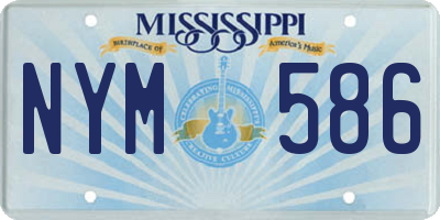 MS license plate NYM586