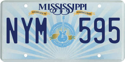 MS license plate NYM595