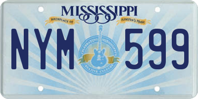 MS license plate NYM599