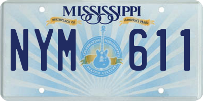 MS license plate NYM611