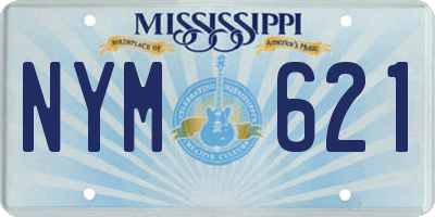 MS license plate NYM621