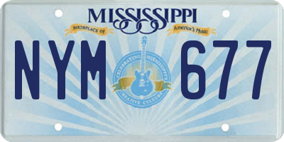 MS license plate NYM677