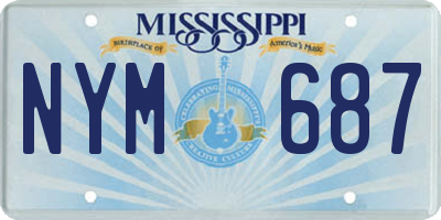 MS license plate NYM687