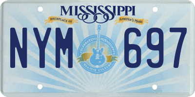 MS license plate NYM697