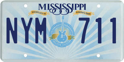 MS license plate NYM711