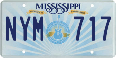 MS license plate NYM717
