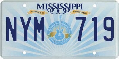 MS license plate NYM719