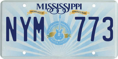 MS license plate NYM773