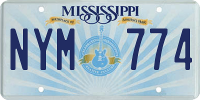 MS license plate NYM774