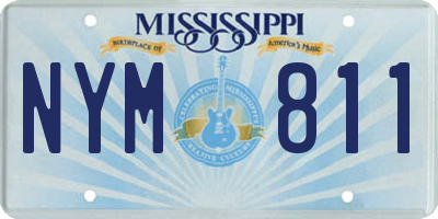 MS license plate NYM811