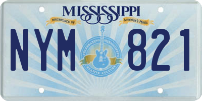 MS license plate NYM821