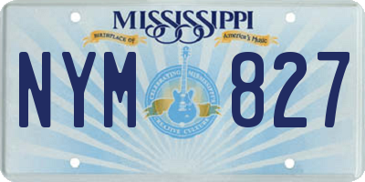 MS license plate NYM827