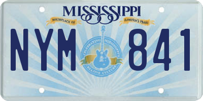 MS license plate NYM841