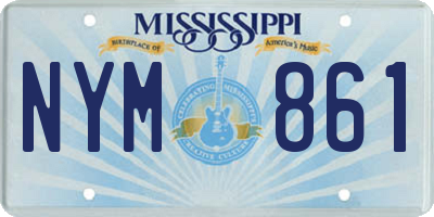 MS license plate NYM861