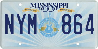MS license plate NYM864