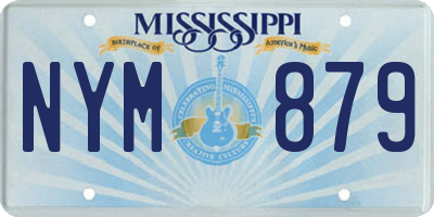MS license plate NYM879
