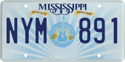 MS license plate NYM891