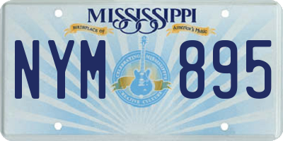 MS license plate NYM895