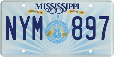 MS license plate NYM897