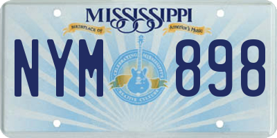 MS license plate NYM898