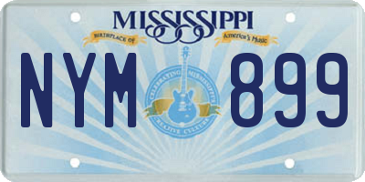 MS license plate NYM899
