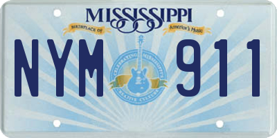 MS license plate NYM911