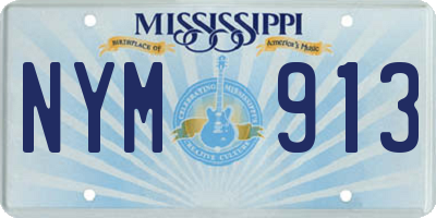 MS license plate NYM913