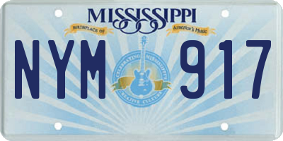 MS license plate NYM917
