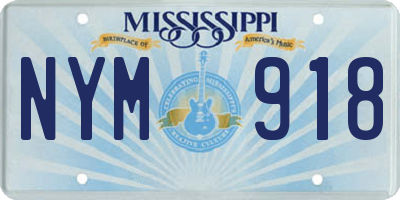 MS license plate NYM918