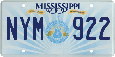 MS license plate NYM922