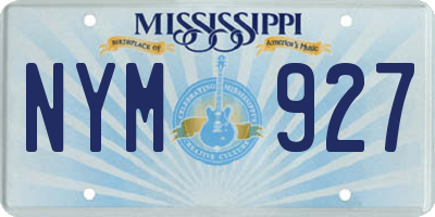 MS license plate NYM927