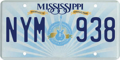 MS license plate NYM938