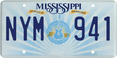 MS license plate NYM941