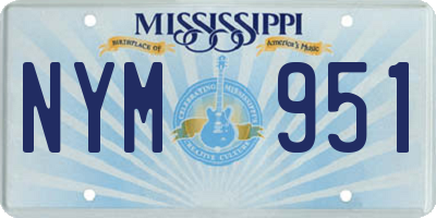 MS license plate NYM951