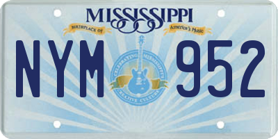 MS license plate NYM952