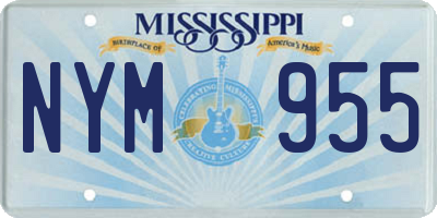 MS license plate NYM955