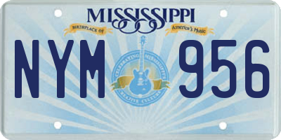 MS license plate NYM956