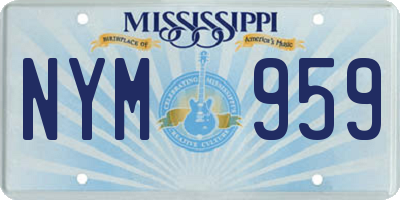 MS license plate NYM959
